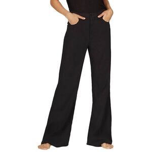 New Askk Ny Wide Leg Twill Trouser Jeans in Black size 28